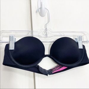 LA SENZA strapless push-up padded underwire black bra 32A